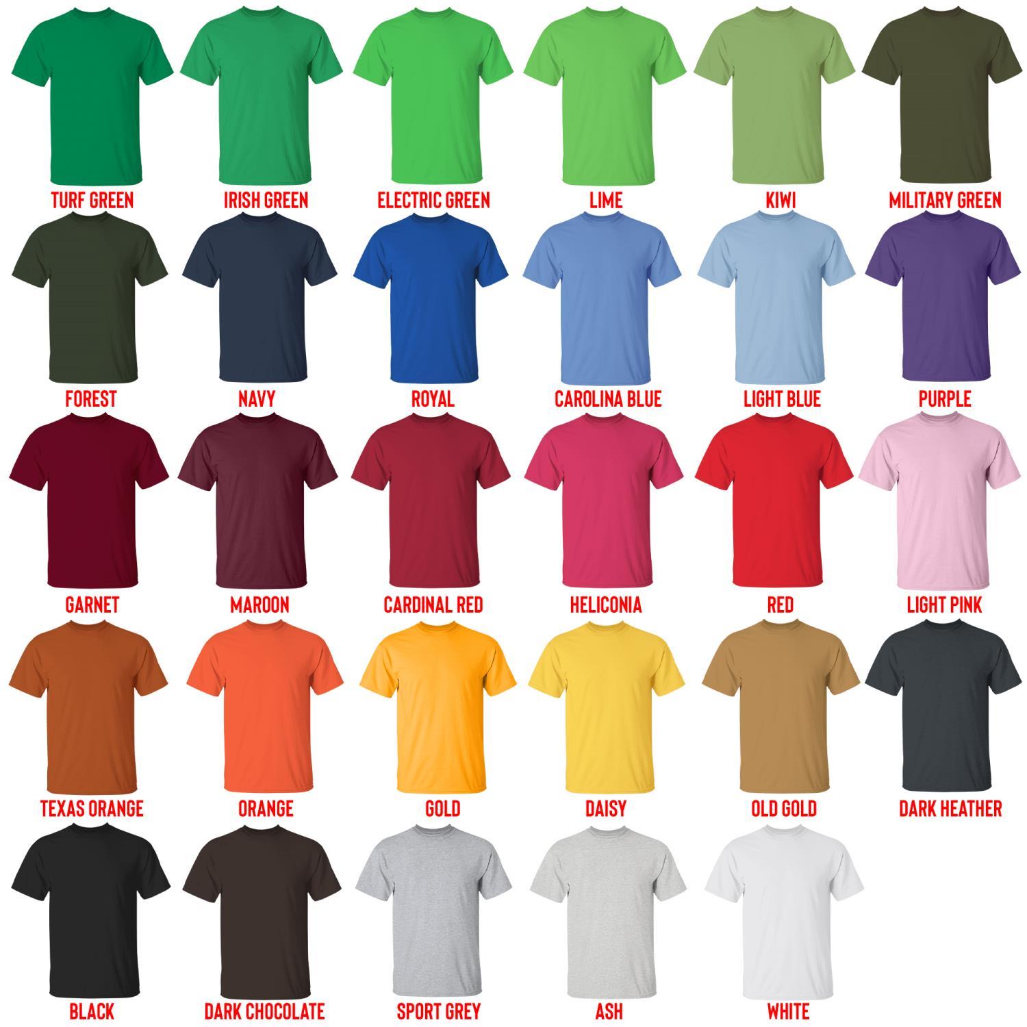 t shirt color chart - Goonzquad Shop