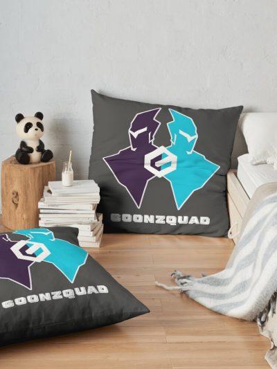 Goonzquad Brothers Remix Logo Throw Pillow Official Goonzquad Merch