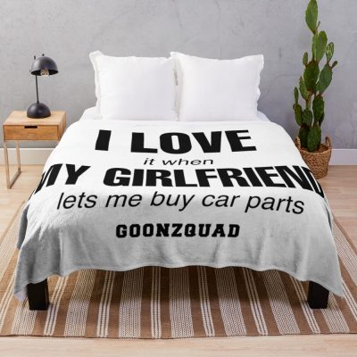 Goonzquad Merch I Love It When Girlfriend Let’S Me Buy Car Parts Throw Blanket Official Goonzquad Merch